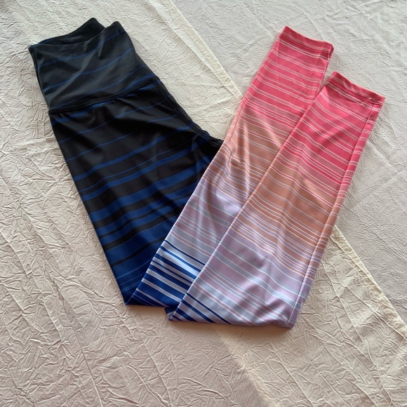 Beyond Yoga Lux Summer Shades Ombré Striped Leggings Size Small - Picture 10 of 14